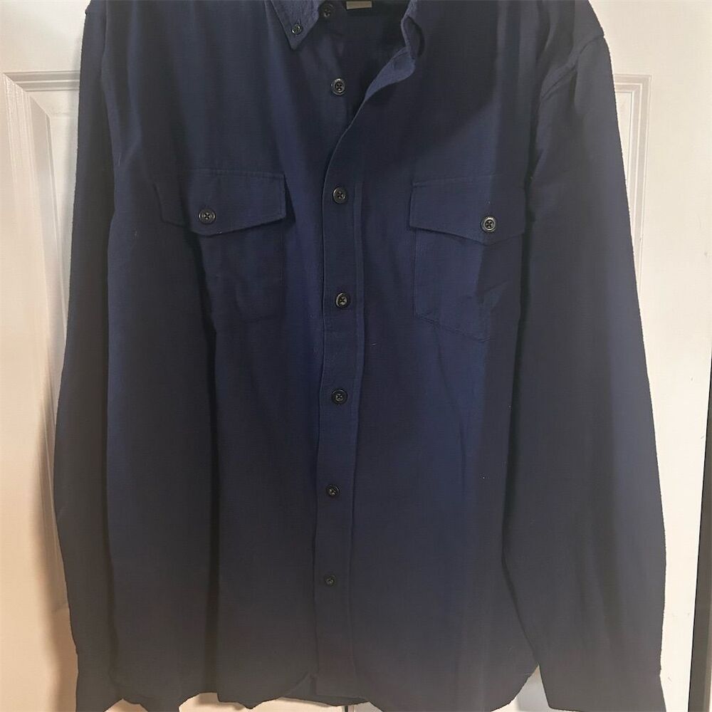 Orton Brothers Men's 3XL Navy Blue Long Sleeve Button-Down Shirt